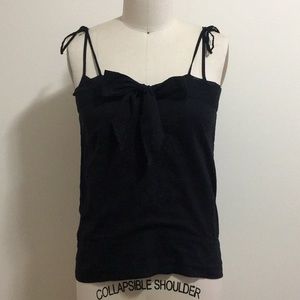 See By Chloe Linen and Knit Double Tank Top